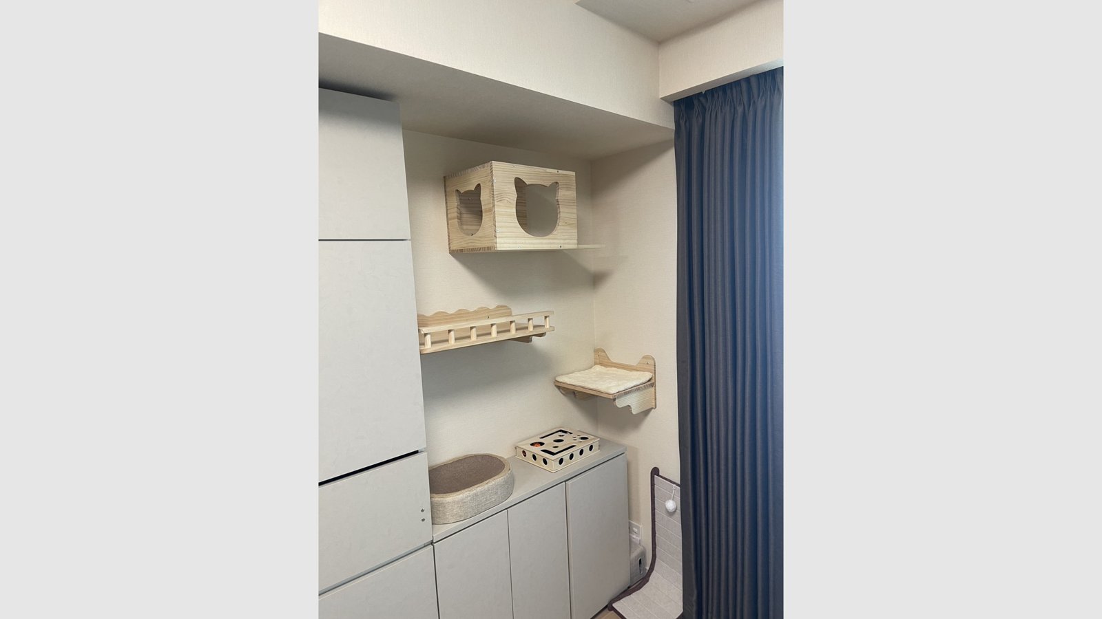 マンションのキャットステップ取り付け工事